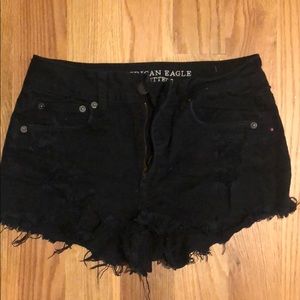 American eagle Black high waisted shorts
